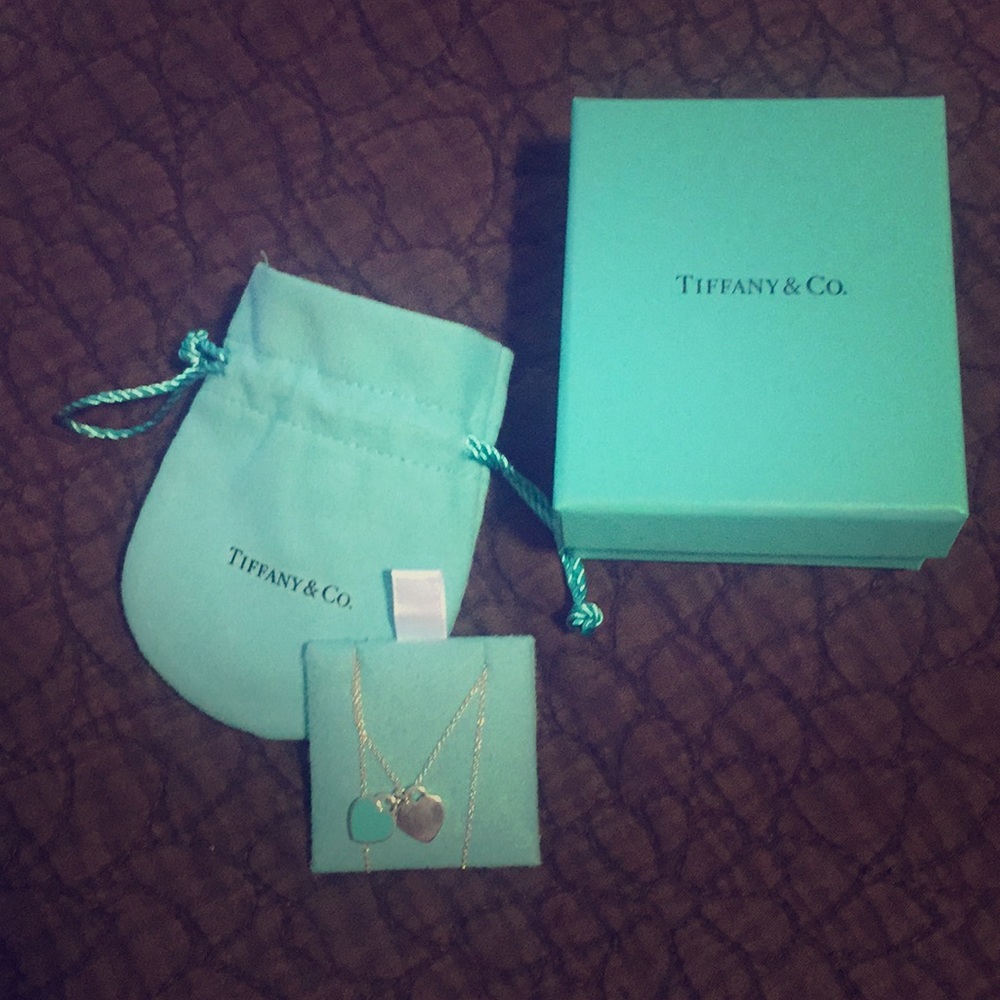 Tiffany&Co Mini Double Heart Tag Pendant